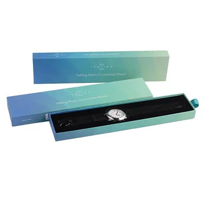 도매 사용자 정의 로고 Oem 스마트 시계 상자 럭셔리 단일 시계 스트랩 선물 종이 포장 상자 빈 골 판지 서랍 시계 상자