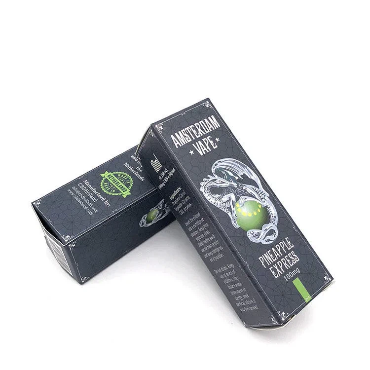 Customized Luxury Logo Black Paper Box Cosmetics Product Packaging Boxes Printing White Paper Packing Foldable Folding Box